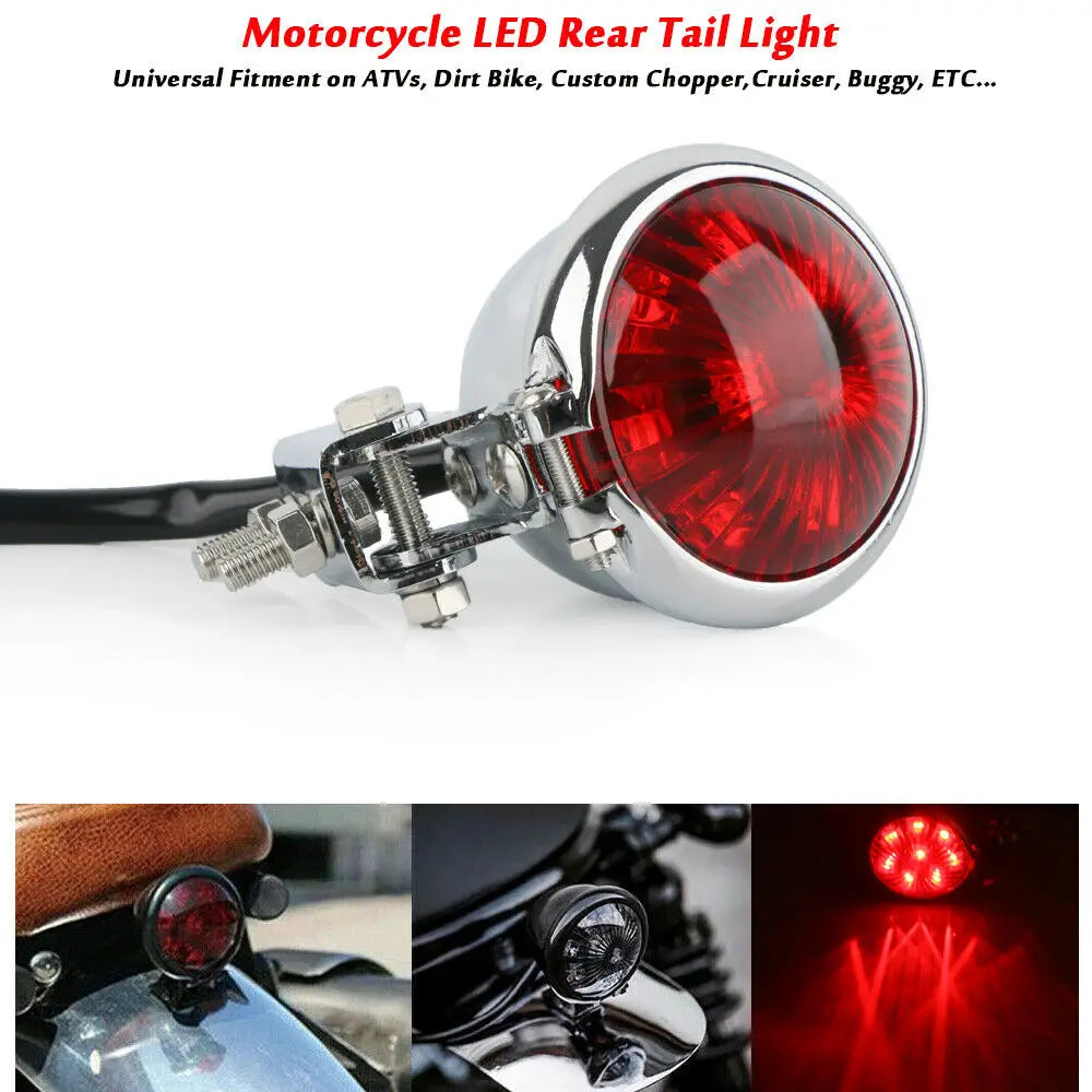 Motorcycle LED Rear Tail Light Brake Stop Lamp Moto LED Tail Light for Bobber Chopper Cafe