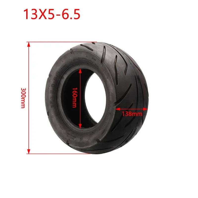 13x5.00-6.5 Electric Scooter Thickened Wear-Resistant Tire 13-Inch Pneumatic Tire Vacuum Tire Pit Bicycle Motorcycle Accessories