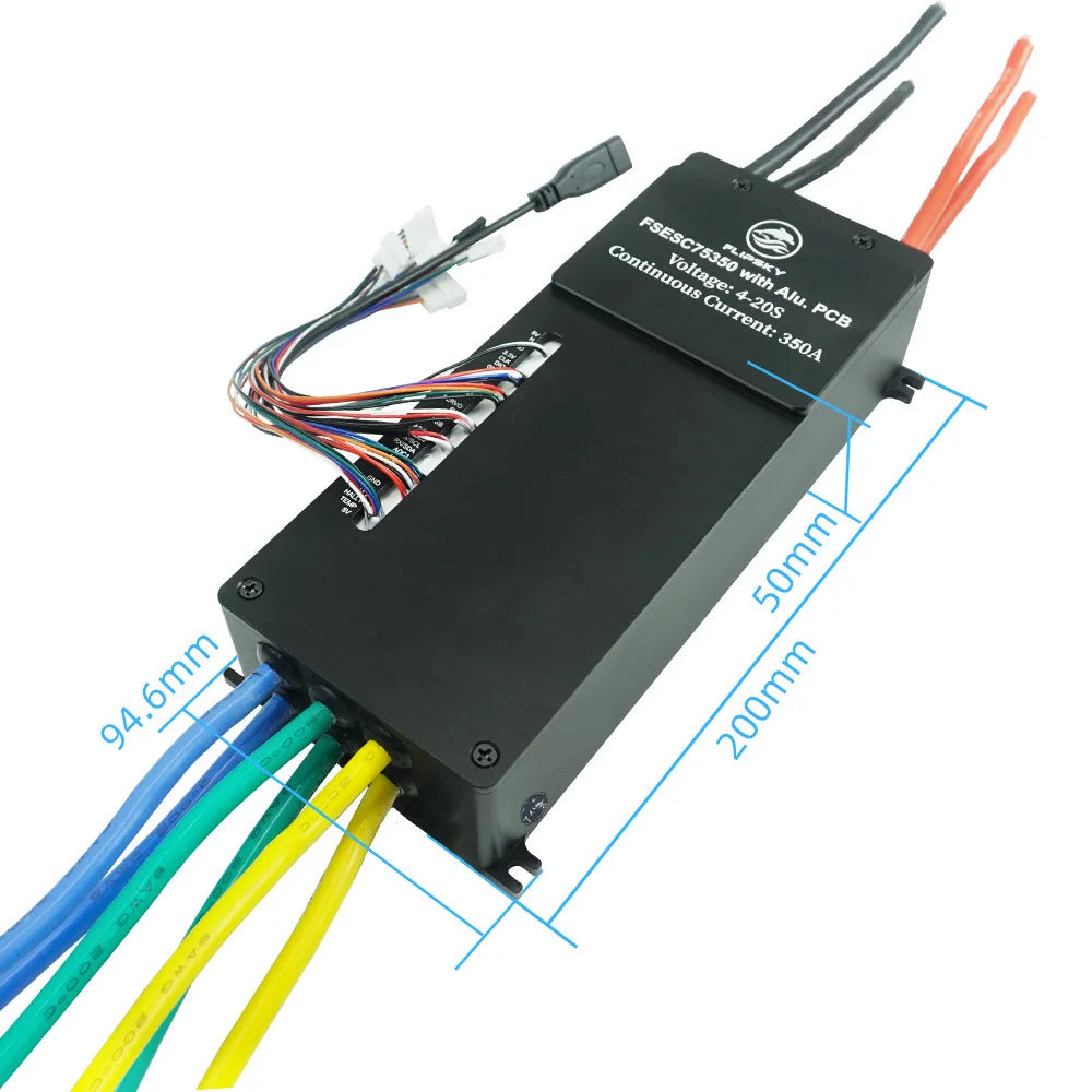 Flipsky FSESC 75350 84V High Current 350A ESC Base On Vesc With Aluminum Case Water Cooling Enclosure For E-Foil Fighting Robot