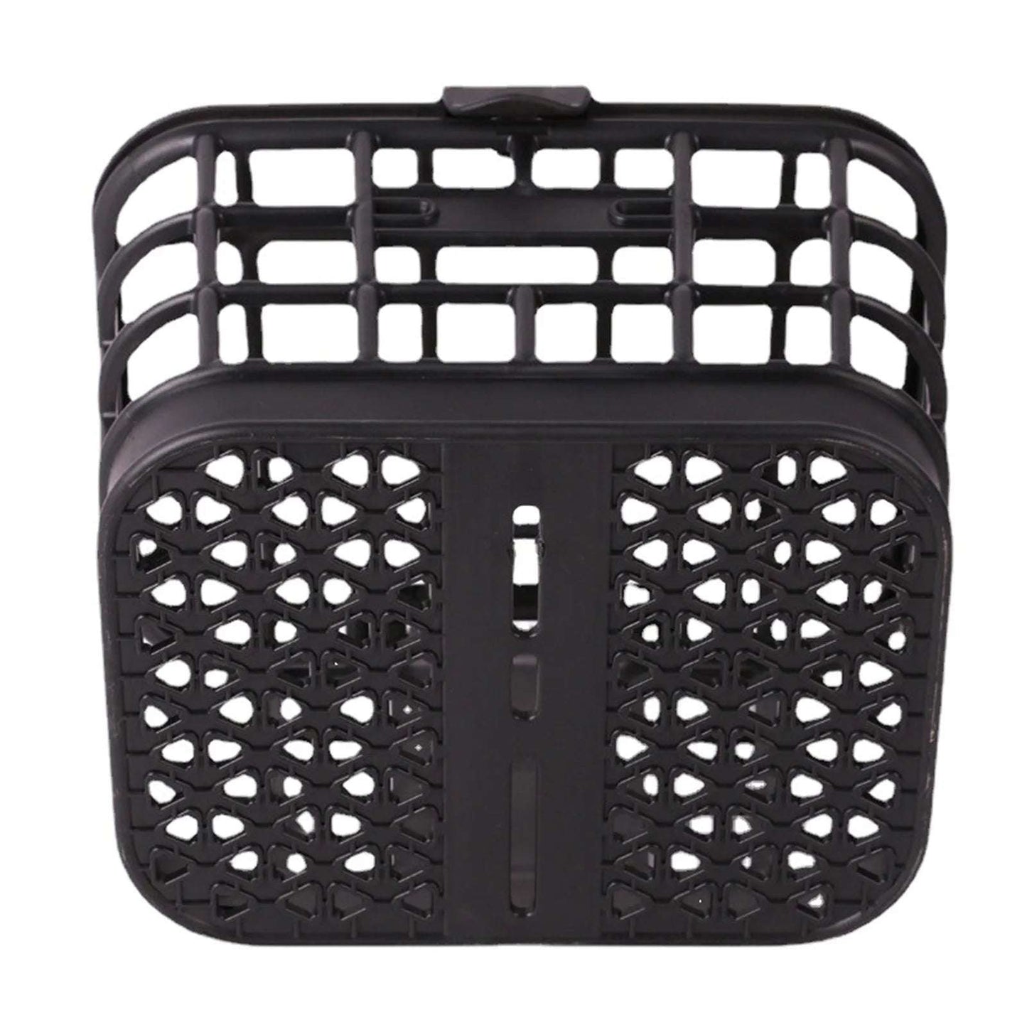 Bike Basket Bike Front Basket Large Capacity Anti Extrusion Black PC Material Detachable Bike Basket with Lid for Electric Bike