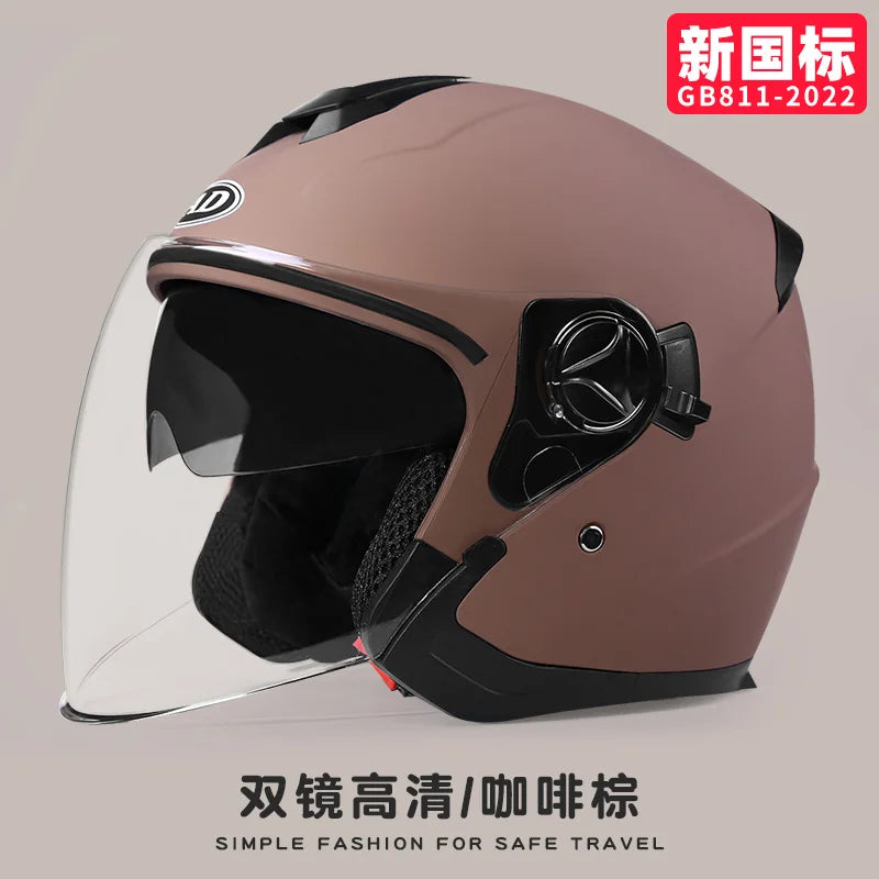 Electric Car Helmet Ladies Winter Warm Battery Car Helmet Four Seasons Motorcycle Half Helmet Male 668-2 China