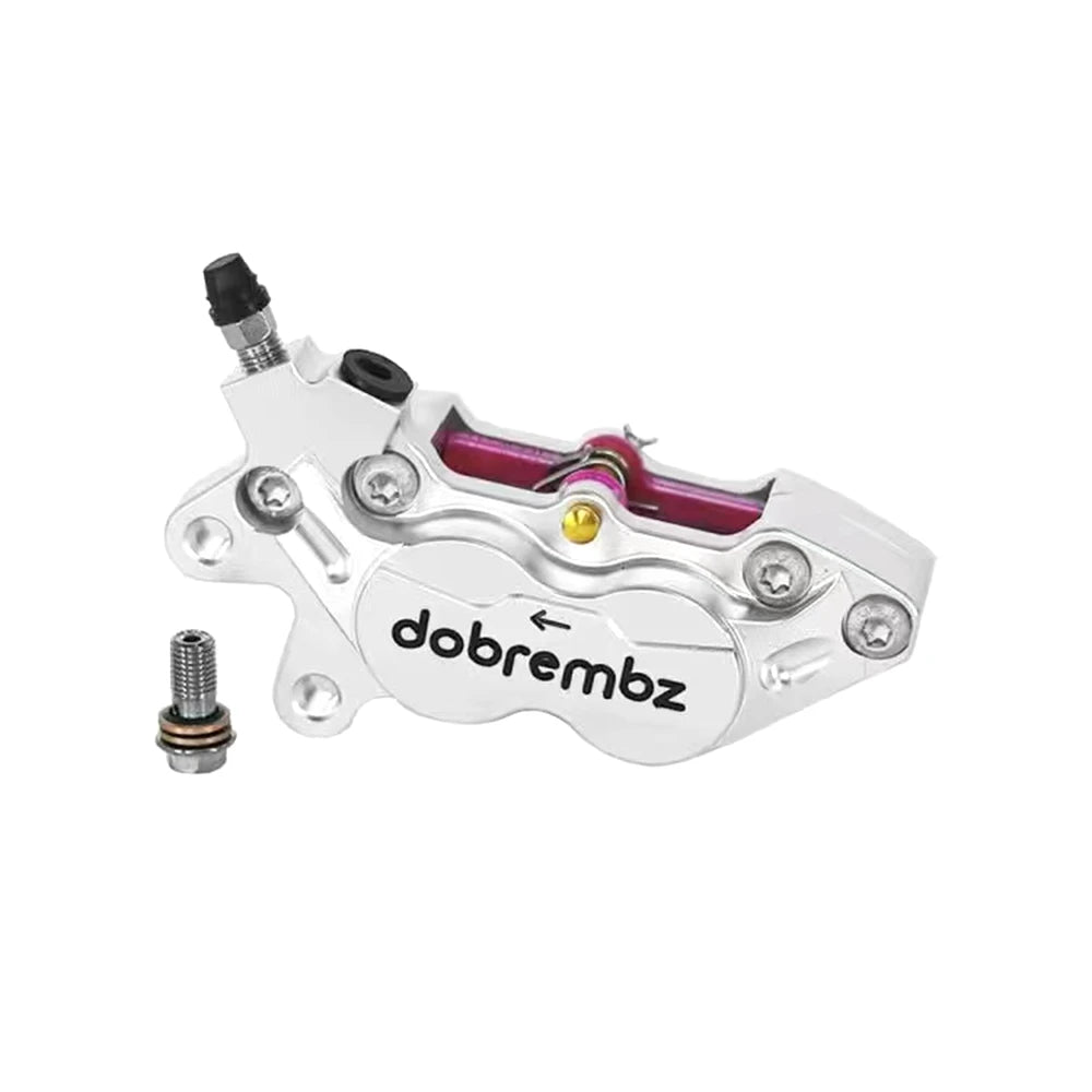 Universal Motorcycle Brake Caliper Axial Brake Pump 4Piston 40mm Mounting For Honda Kawasaki Yamaha RSZ M3 NIU Scooter Dirt Bike Silver left