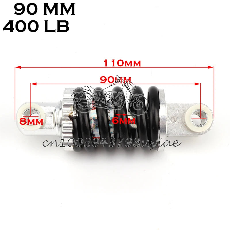 100MM 125MM 150MM 180MM 190MM 200MM Rear Suspension Shock for 47cc 49CC Super Minimoto ATV Quad electric scooter Pocket Bike