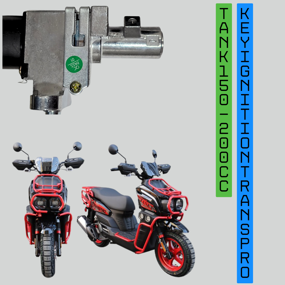 Transpro Tank 150-200cc Ignition Set β Durable Key Switch Replacement for Motorcycles