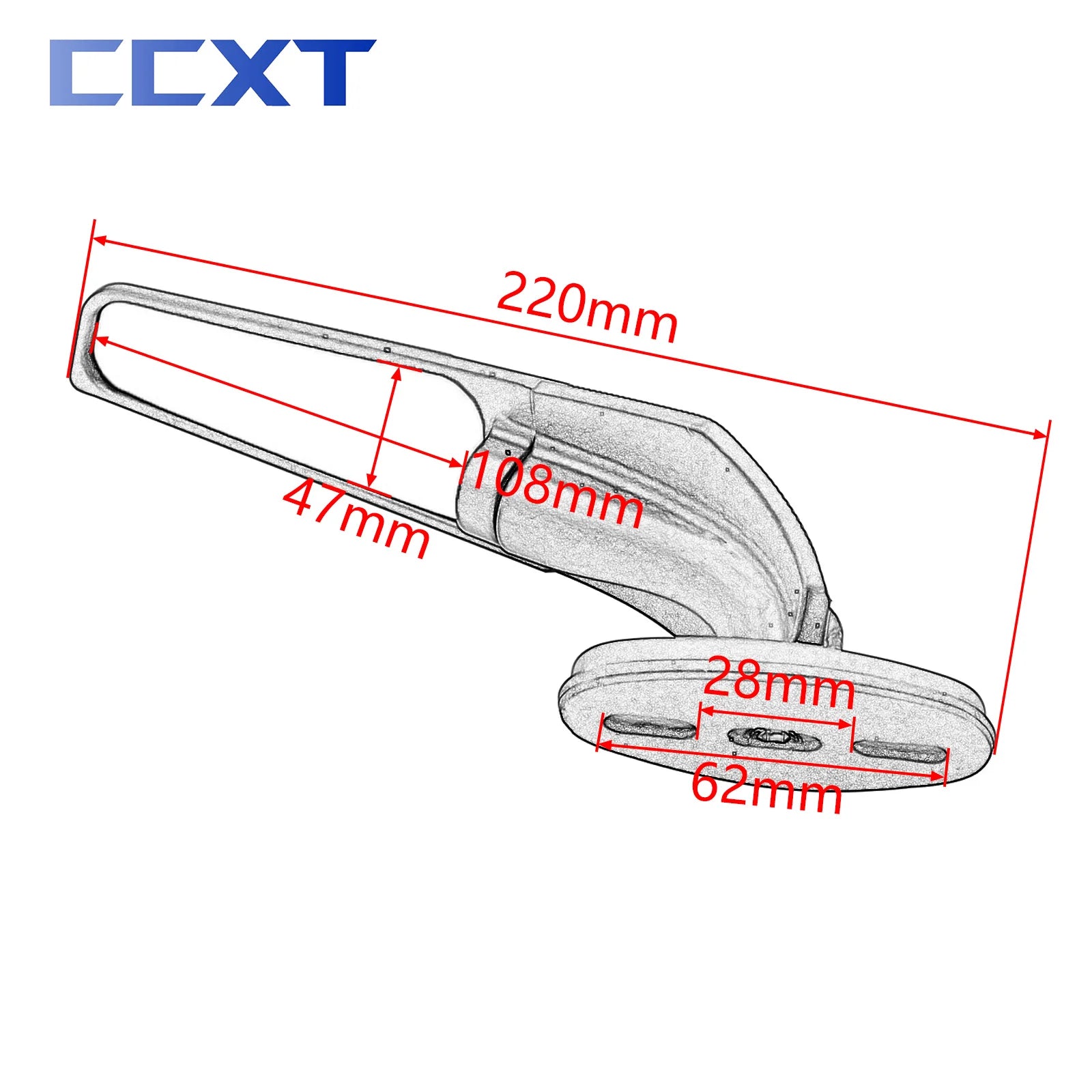 Motorcycle Mirror Modified Wind Wing Adjustable Rotating Rearview Mirror