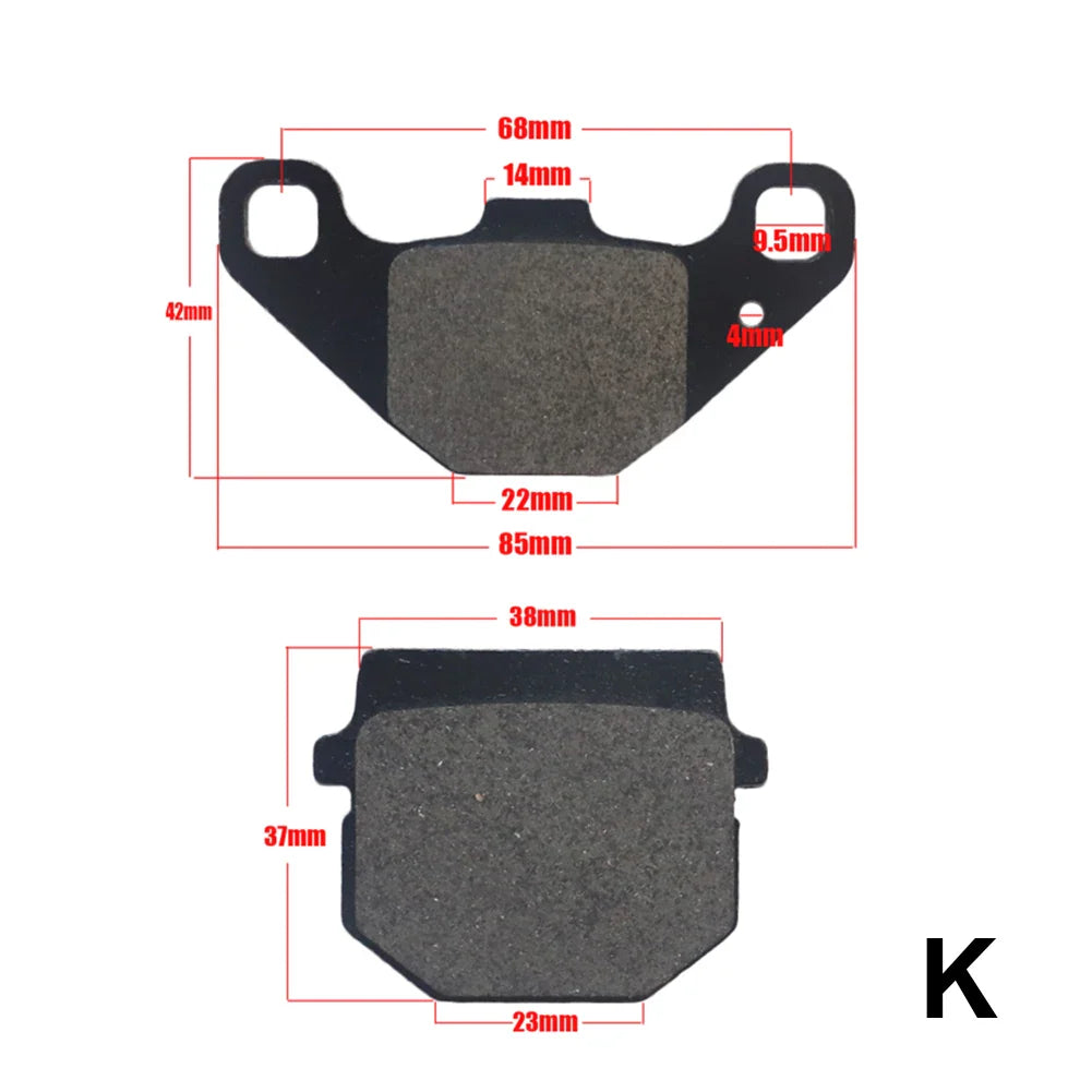 18-Type Hydraulic Brake Pads Set for Chinese Gas Bikes, Dirt Bikes, Taotao, Razor, T-Pro, Viper, Honda, Surron, Tektro, TRP & More K