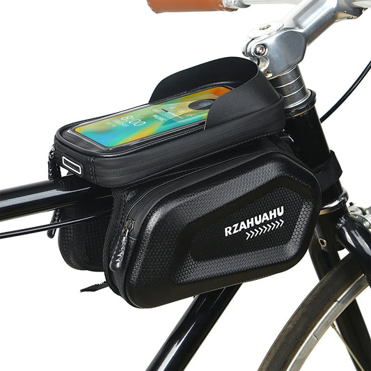 Waterproof Reflective Large Capacity Phone Hard Case Bicycle Bag