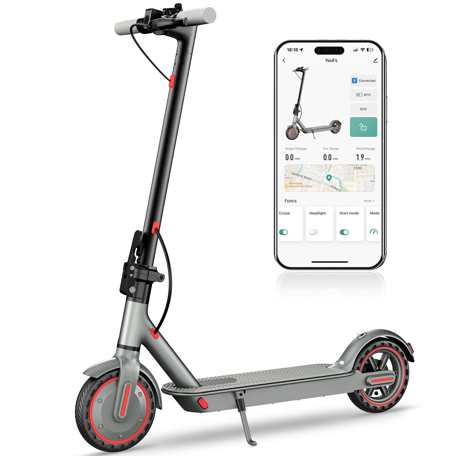   D8 PRO Electric Scooter 350W – Foldable Commuter Scooter for Adults