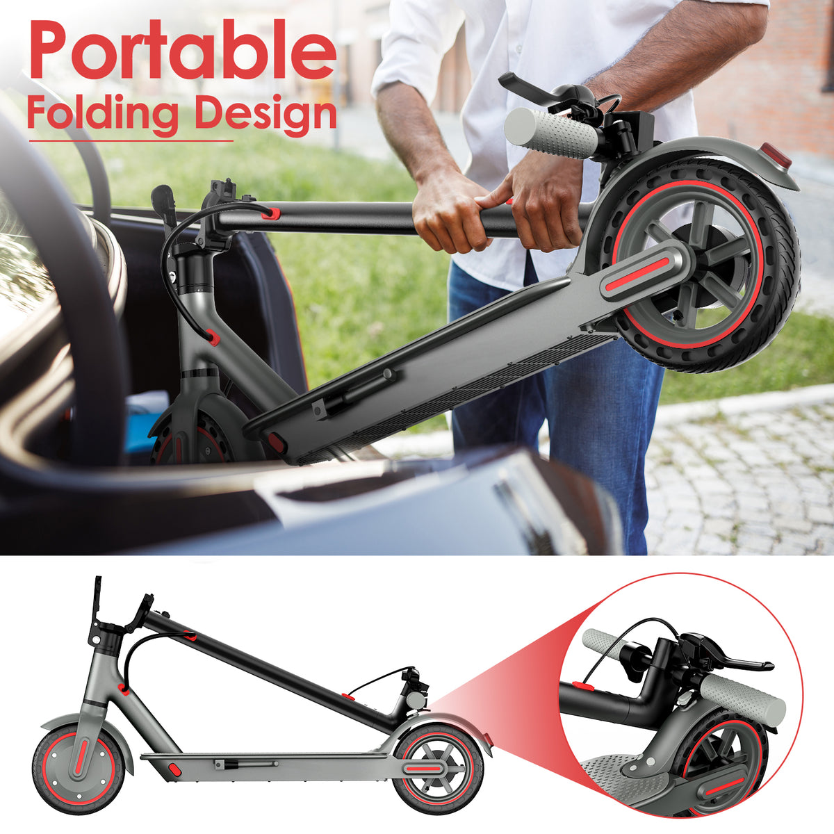   D8 PRO Electric Scooter 350W – Foldable Commuter Scooter for Adults
