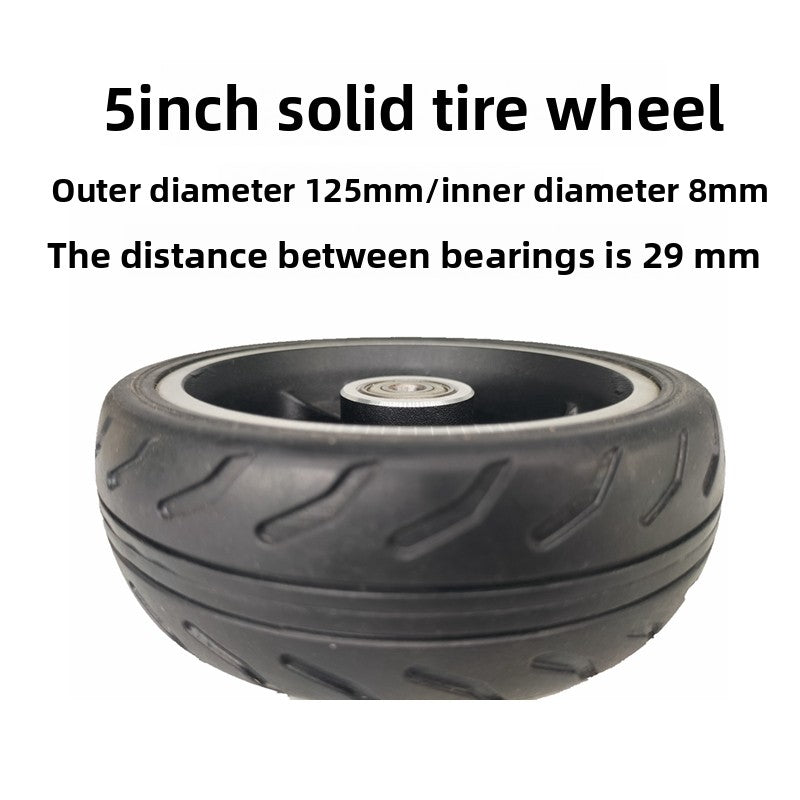 Maintenance Free Scooter Wheel with Wear Resistant Solid Tire