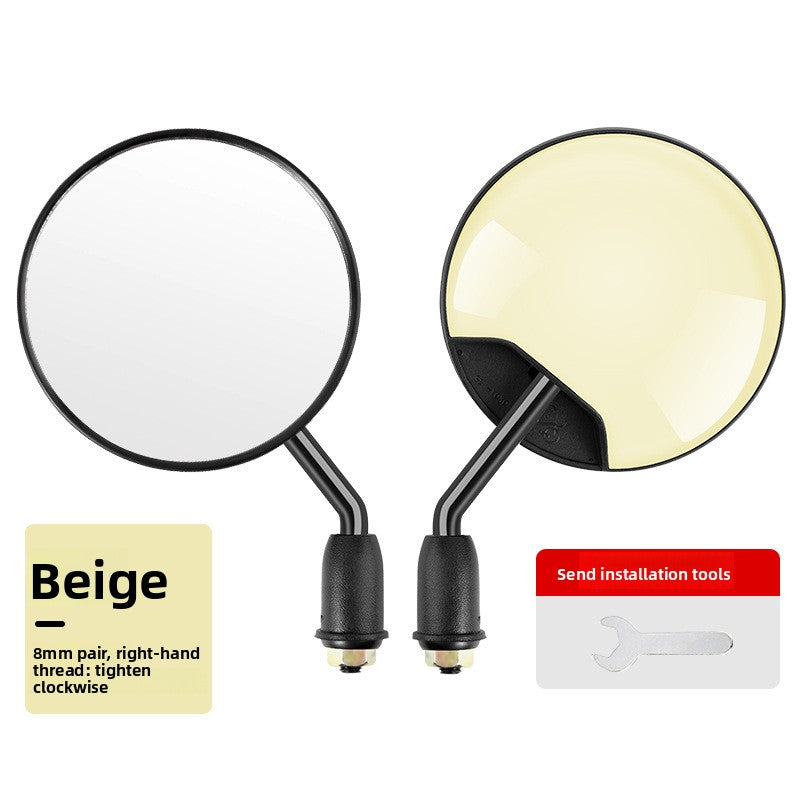 Universal 180 Adjustable Round Convex Scooter Mirror