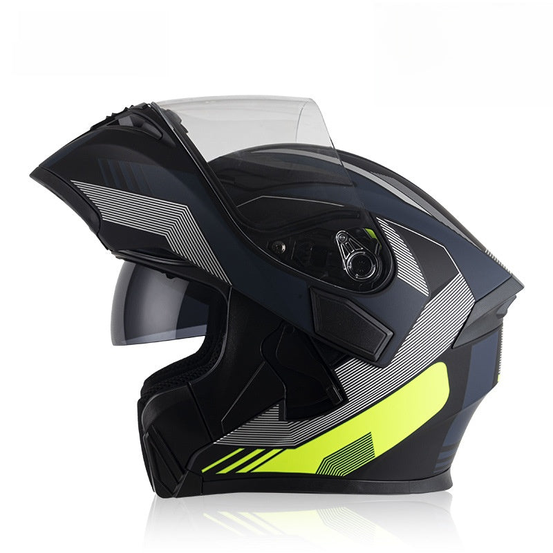 Carbon Fiber Full Face Motorcycle Helmet – DOT Certified Dual Lens Safety Gear