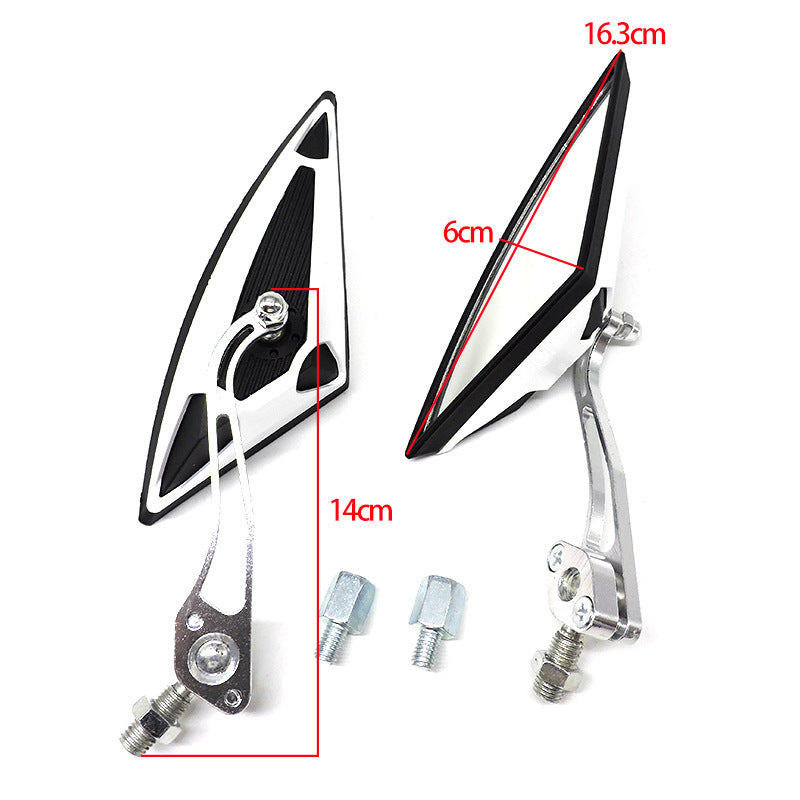 H-2204 Universal Square Rearview Mirror for Bikes, Motorcycles & EVs