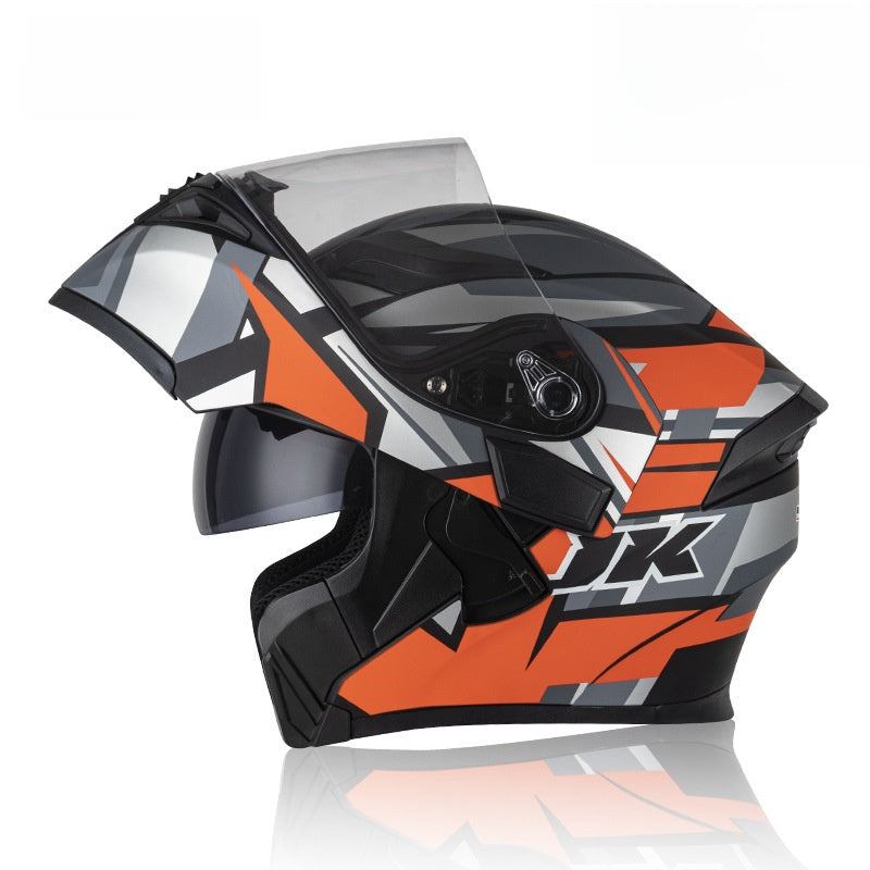 UGNE Carbon Fiber Modular Helmet - DOT Certified Dual-Lens Full-Face & Open-Face Motorcycle Gear