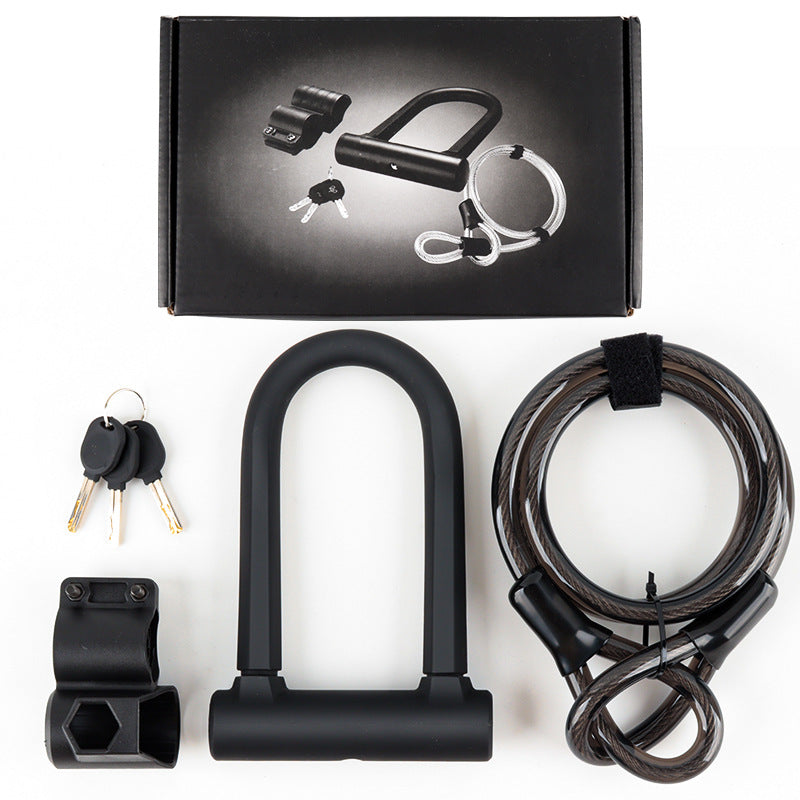 Anti Theft U Lock Security Kit with 1.2 Meter Cable