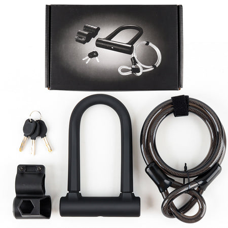 Anti Theft U Lock Security Kit with 1.2 Meter Cable