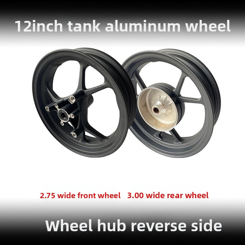 Aluminum Motorcycle Wheel Hub Rim ? Front and Rear 12-Inch / 13-Inch Replacement Wheels for GY6 Tank Bike and Other Scooter Models