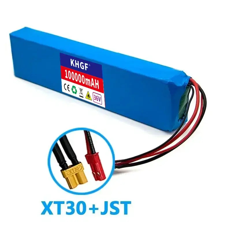 36V 10Ah Lithium Ion Battery Pack (10S3P) for E-Bike & Scooter – 18650 Rechargeable Cells with BMS + Charger.