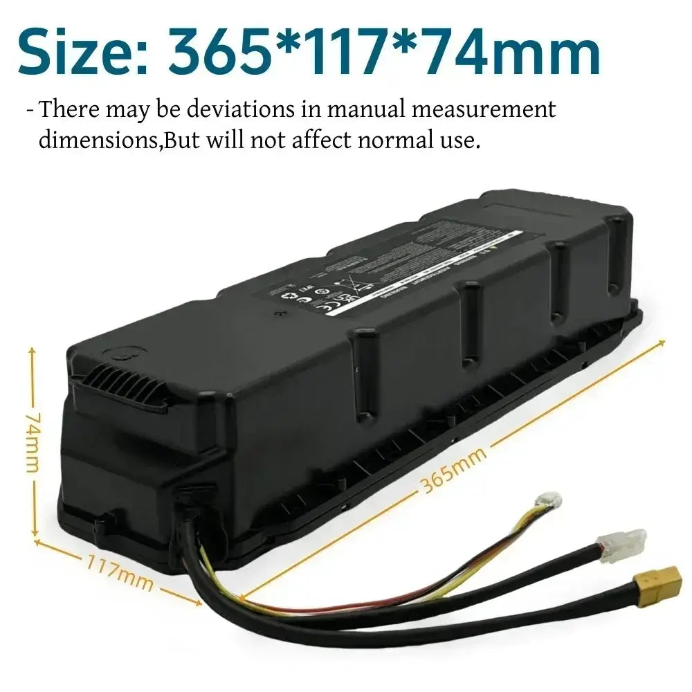 High Capacity 36V 15300mAh 10S6P Li-ion Replacement Battery Pack for Xiaomi Ninebot G30 MAX Electric Scooter dimensions 365x117x74mm