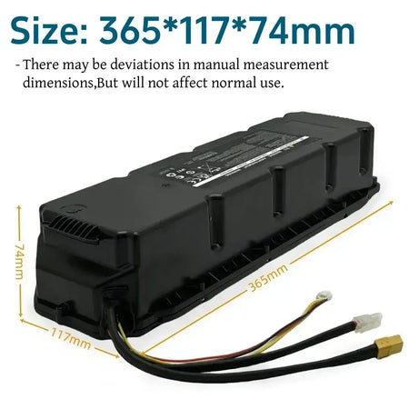 High Capacity 36V 15300mAh 10S6P Li-ion Replacement Battery Pack for Xiaomi Ninebot G30 MAX Electric Scooter dimensions 365x117x74mm