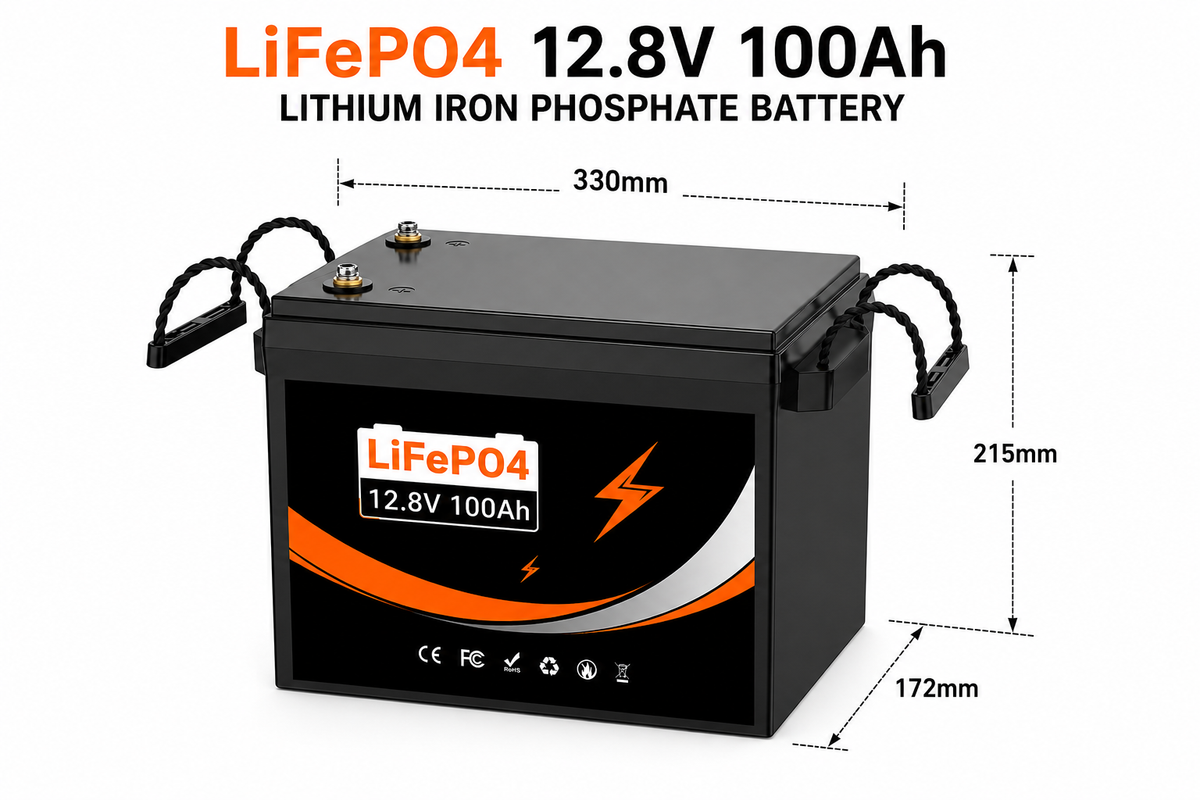 12.8V 100Ah LiFePO4 Battery