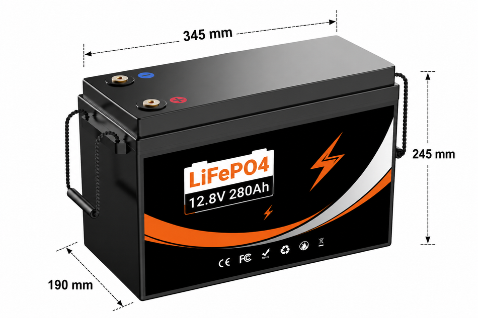 12.8V 280Ah LiFePO4 Battery