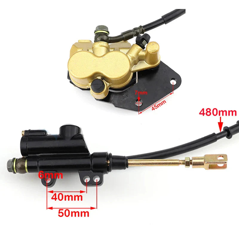 Front and Rear Disc Brake Caliper Kit with Master Cylinder for 50cc-125cc Dirt Pit Bike | Taotao SSR Apollo Transpro flywing
