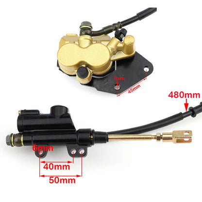 Front and Rear Disc Brake Caliper Kit with Master Cylinder for 50cc-125cc Dirt Pit Bike | Taotao SSR Apollo Transpro flywing