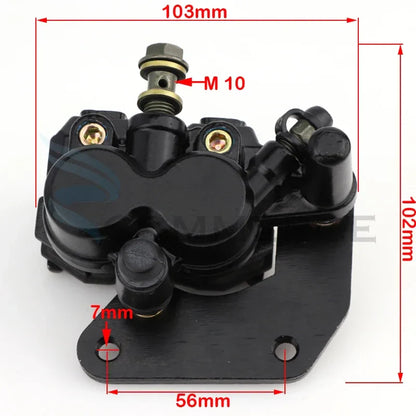 Rear Hydraulic Brake Caliper Assembly – Fits 100‑125 cc Motorcycles (Single Left / Right Unit)