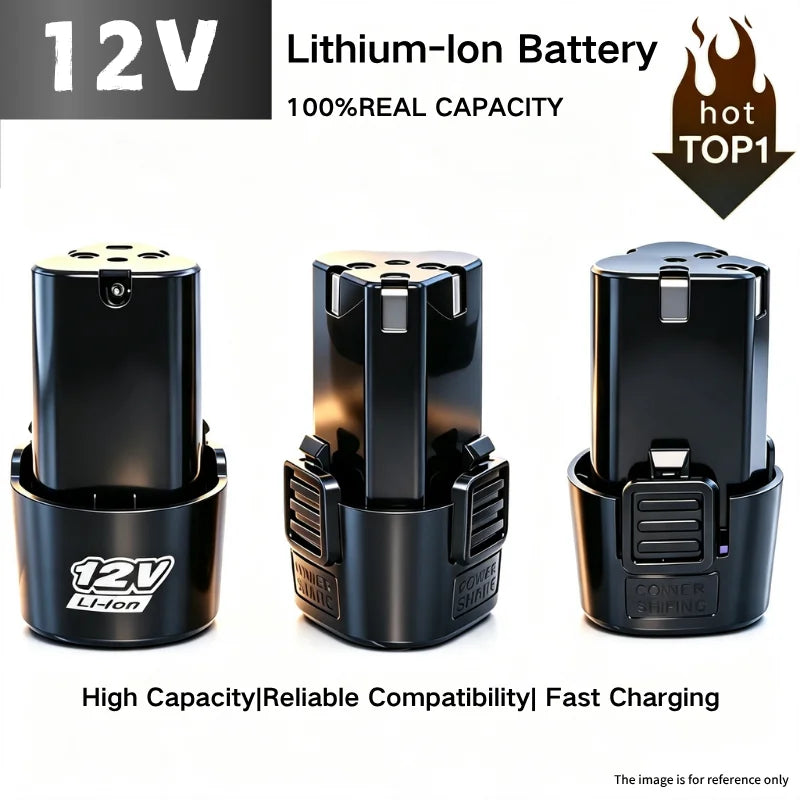 12V 12.8Ah Rechargeable Lithium-Ion Battery for electric screwdrivers and drills
