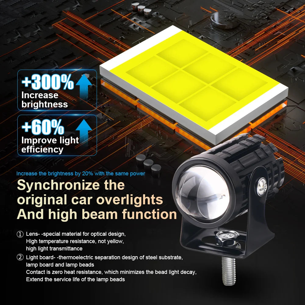 12V plug and play motorcycle LED headlights