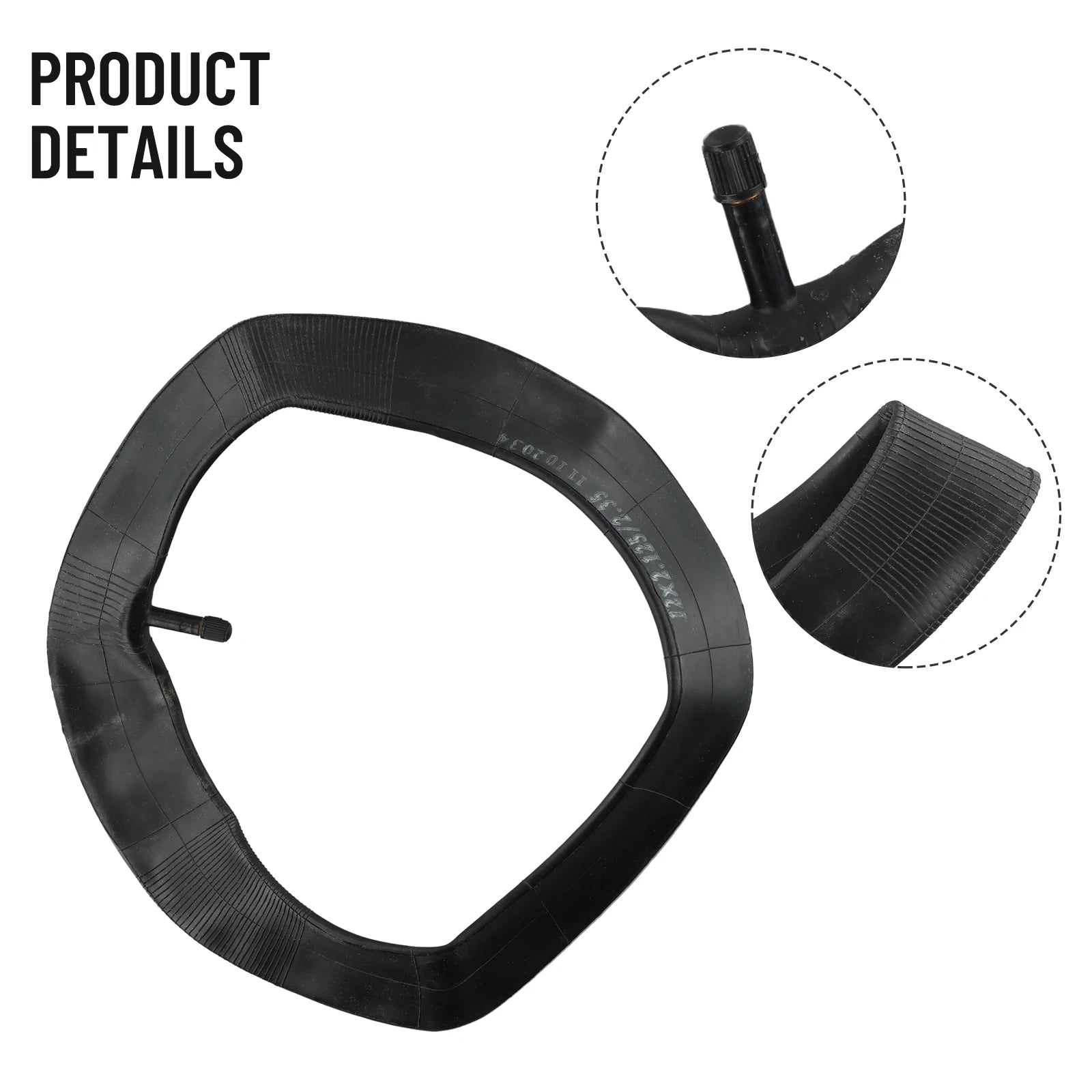 12 Inch Bicycle Inner Tube for 12.5x2.125 and 12.5x2.25 Tires