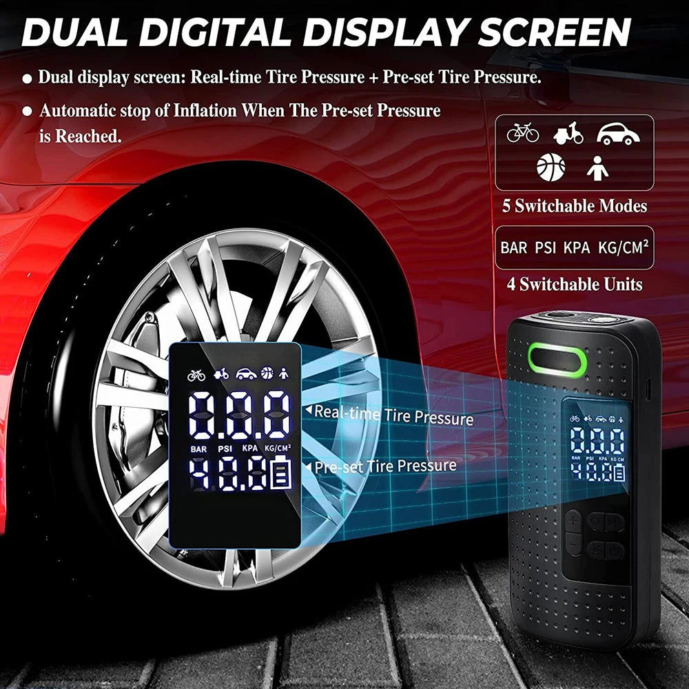 150 PSI wireless tire inflator pump