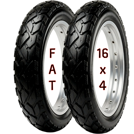 16x4 Fat Bike Tire Set of 2 Heavy Duty Tubular Tires
