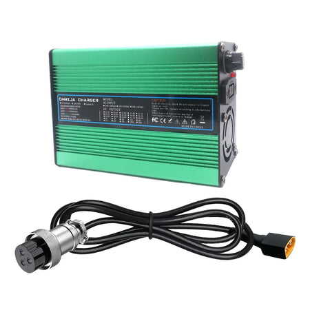 OHRIJA 18.25V 10A Quick Charger for 5S 16V LiFePO4 Battery - Aluminum Shell with cable assembly