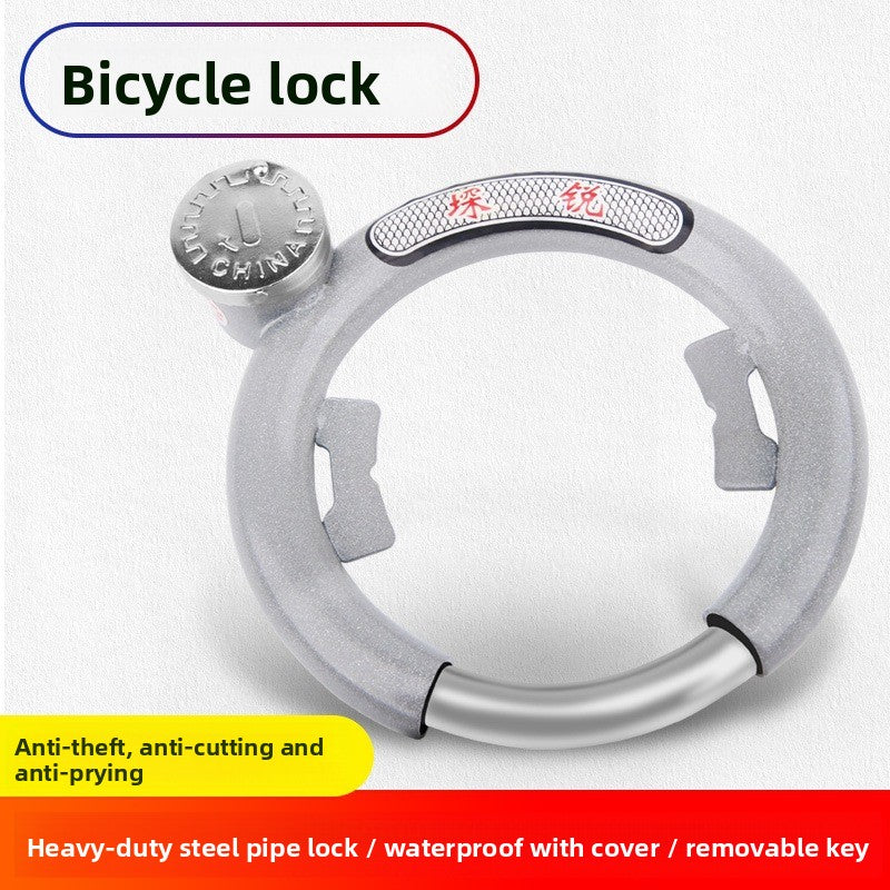 Heavy-Duty Anti-Theft Metal Fixed Bicycle Lock with Easy Tool-Free Installation