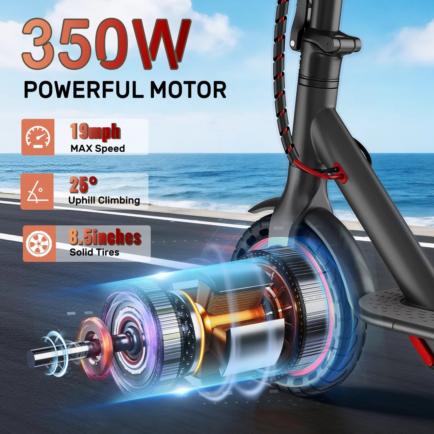 19 MPH High Speed Commuter Electric Scooter