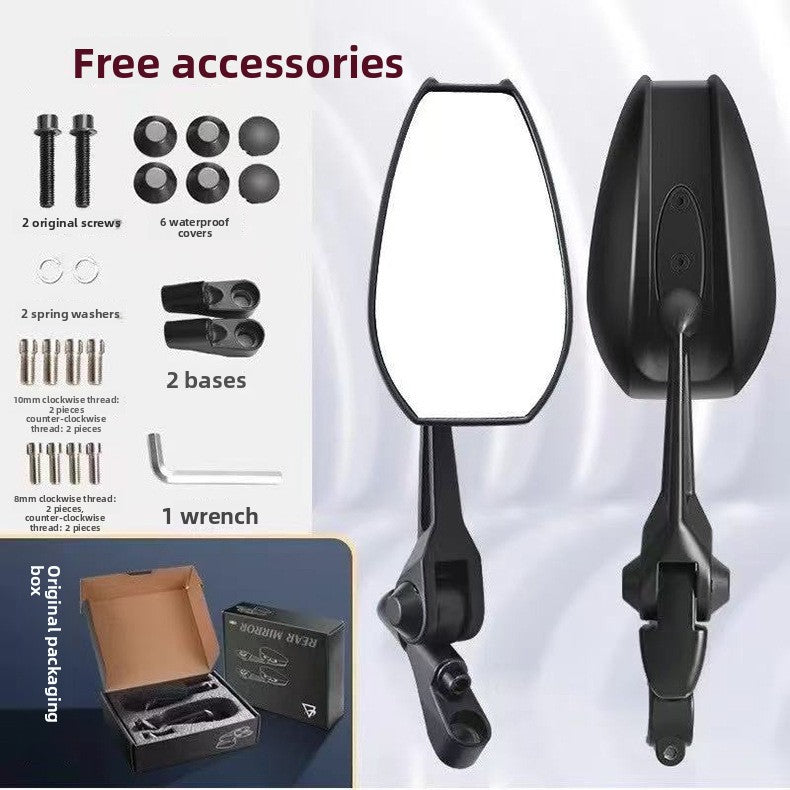 Premium Round Anti-Glare Side Mirror Universal Fit for Bikes & EVs