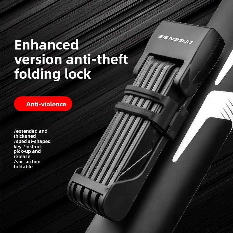 BG-0513 High-Security Foldable Bike Lock Compact & Durable Alloy Anti-Theft Lock for Cycles & E-Scooters