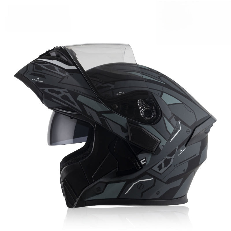 UGNE Carbon Fiber Modular Helmet - DOT Certified Dual-Lens Full-Face & Open-Face Motorcycle Gear