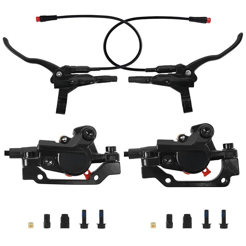 Universal Double Piston Hydraulic Disc Brake Set – High-Performance E-Bike & MTB Brake Kit