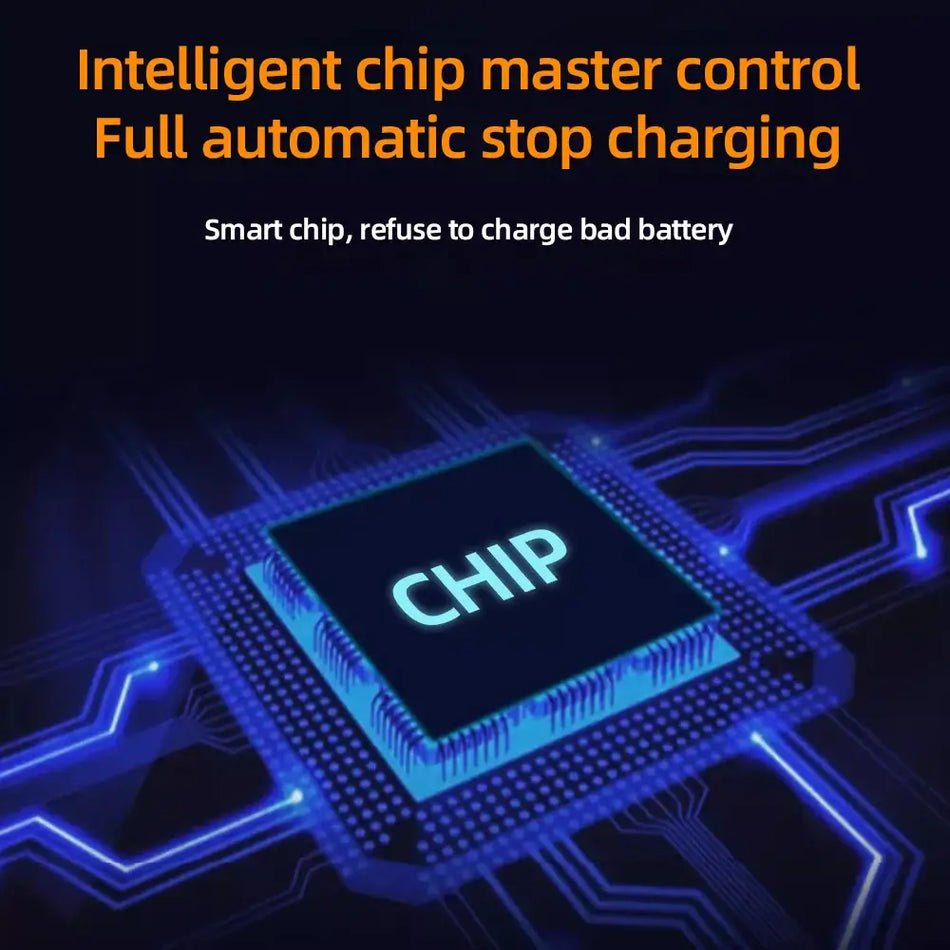 Intelligent chip master control for 20A Adjustable Fast Smart Charger 36V-84V for Li-ion & LiFePO4 (10S to 24S).