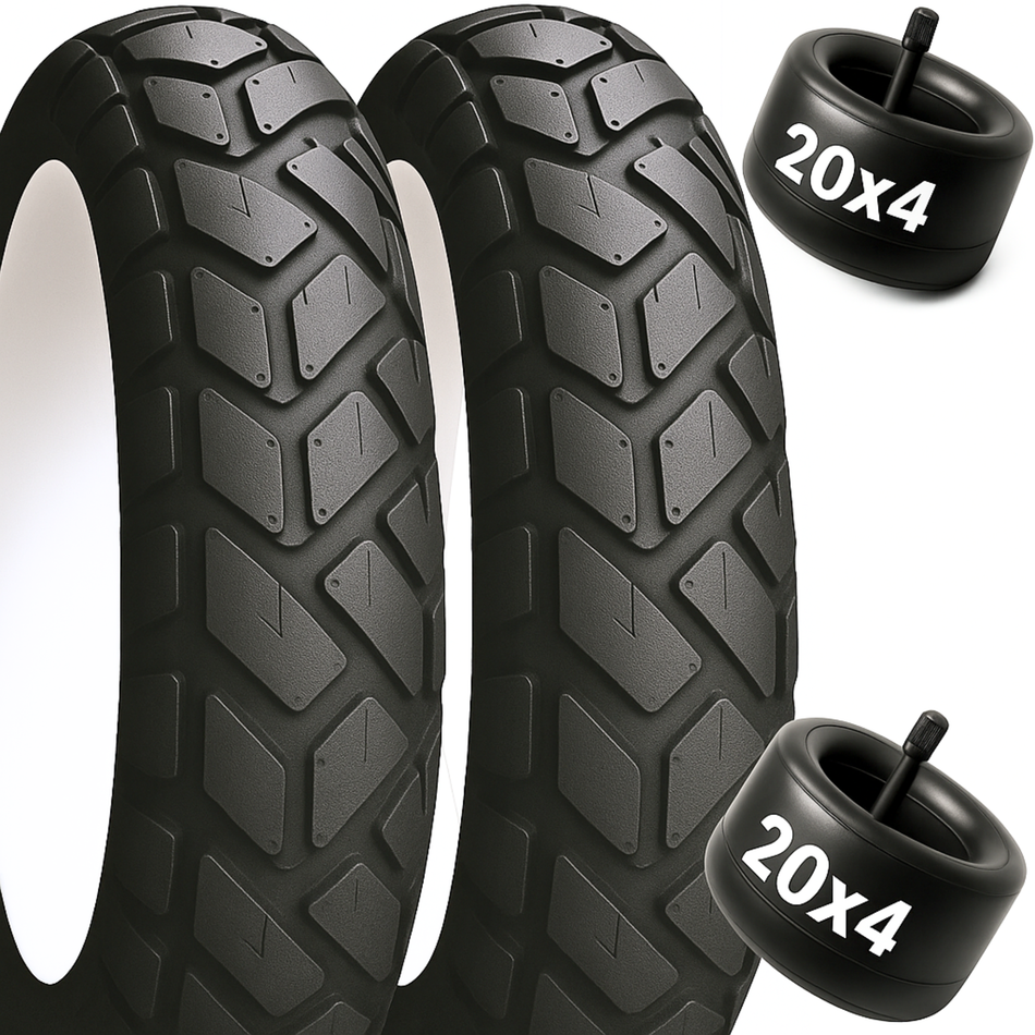 UGNE 20x4.0 Fat Bike Tire – All-Terrain Knobby Replacement Tire for Fat Bikes & Electric Bikes, Front or Rear Fit, Shock-Absorbing, Durable Rubber Construction