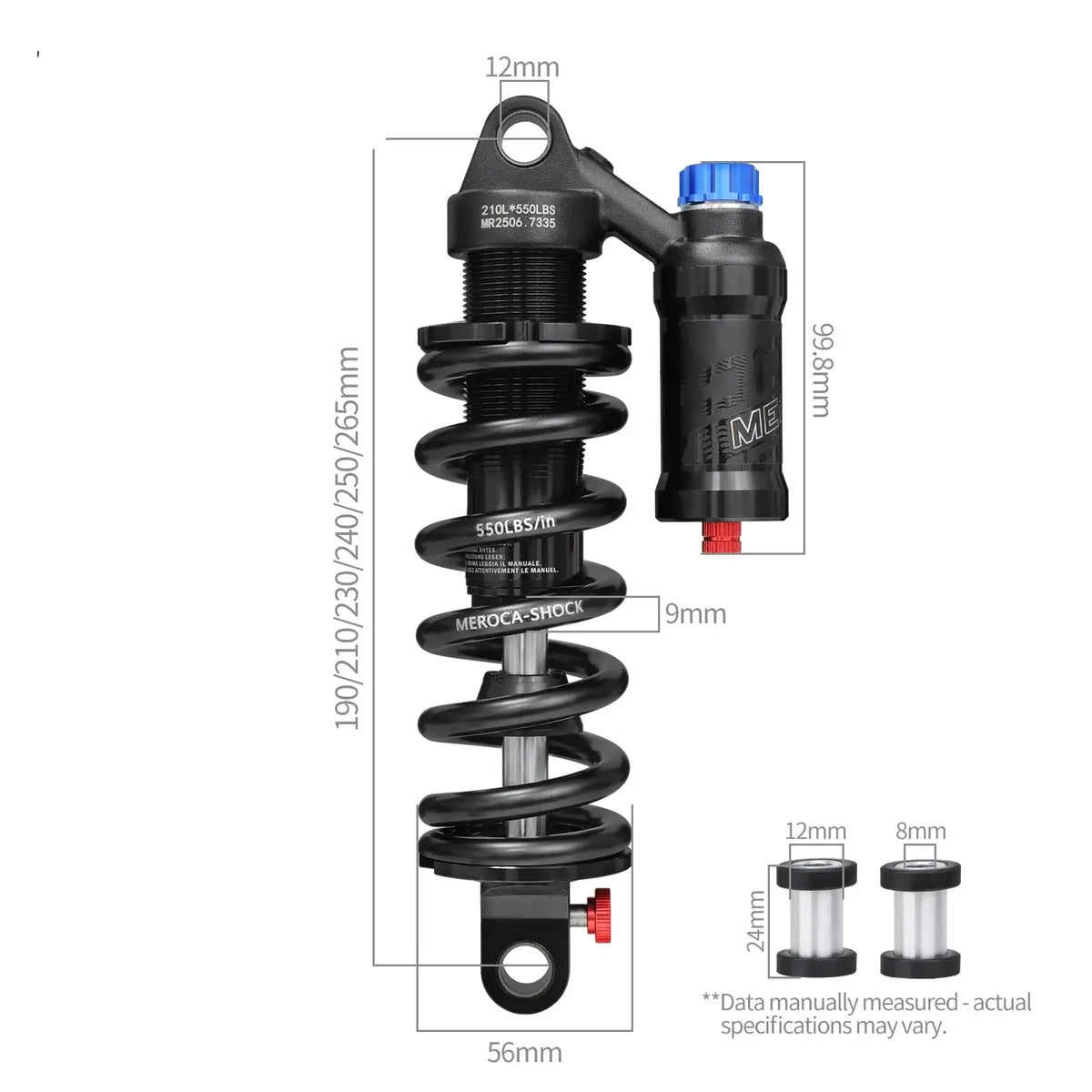 210mm-mountain-bike-rear-suspension-coil-shock