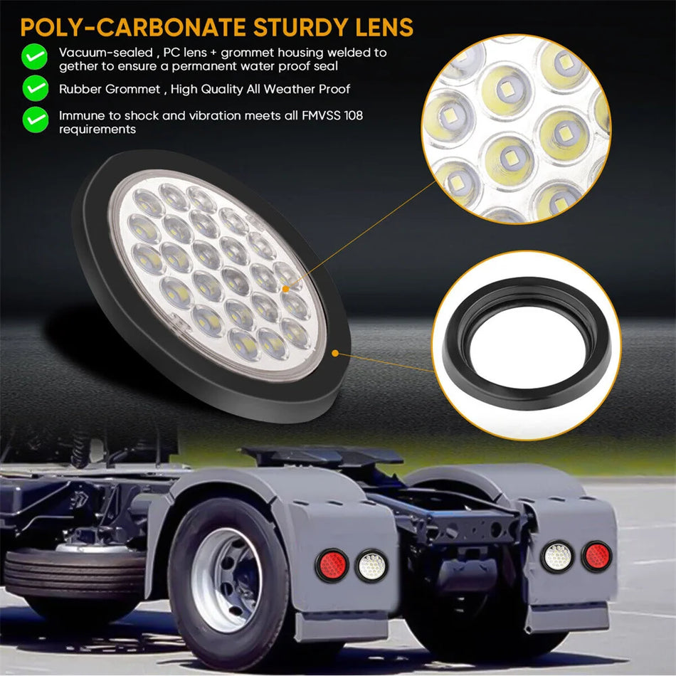 24V LED rear tail light assembly for ATV RV bus