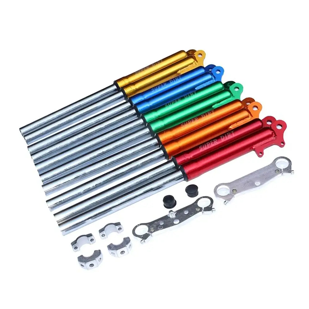 25mm Diameter Silver Front Suspension Forks for 2-Stroke Dirt Pit Bike