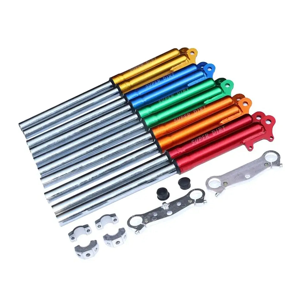 25mm Diameter Silver Front Suspension Forks for 2-Stroke Dirt Pit Bike