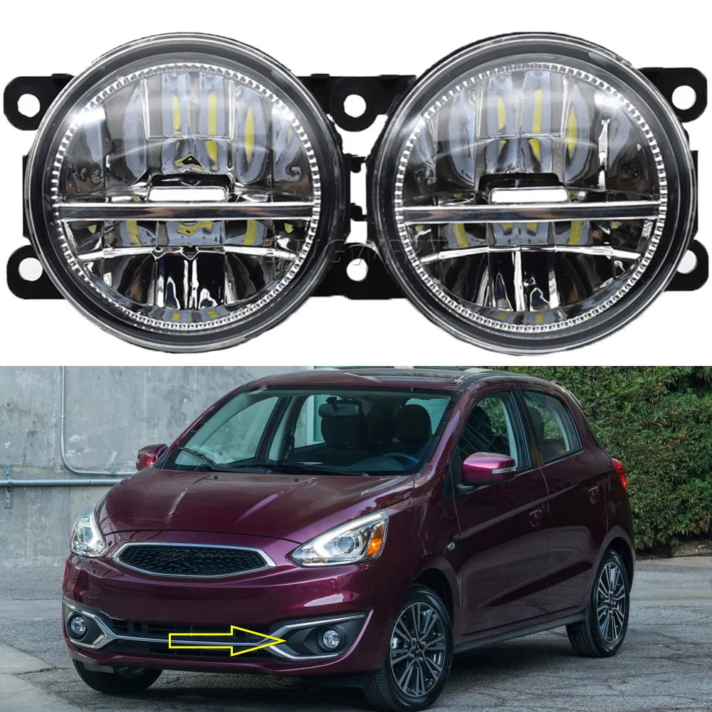   For Mitsubishi Mirage Space Star Hatchback 2012-2018 Car LED Fog Lamp Assembly