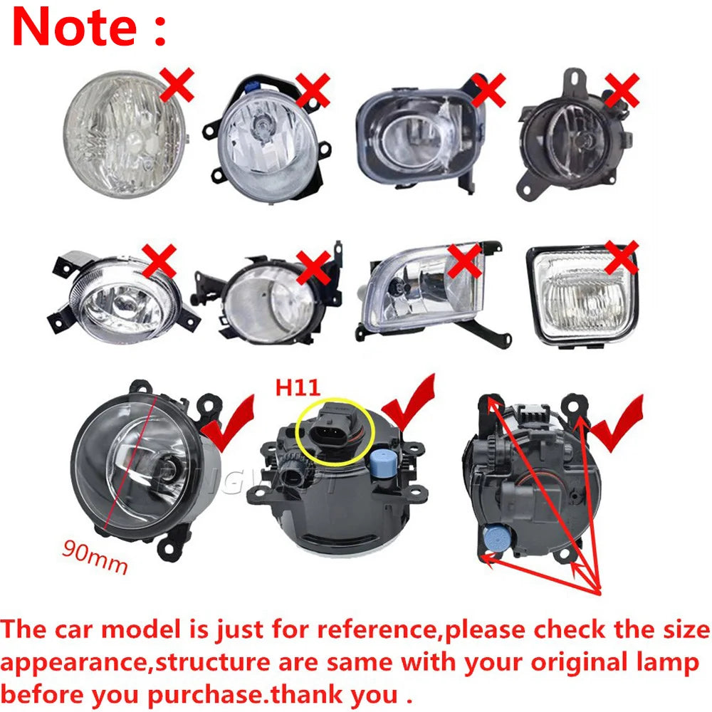  For Mitsubishi Mirage Space Star Hatchback 2012-2018 Car LED Fog Lamp Assembly