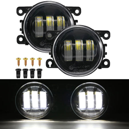   1 Pair 90mm Car Front LED Fog Lights for Honda Focus Fiesta Peugeot Citroen
